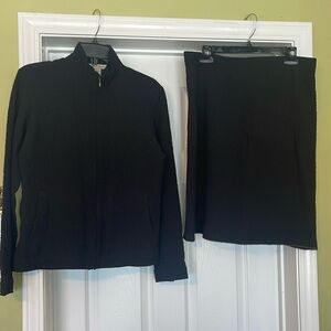 Exofficio lightweight full zip jacket and matching skirt in black Size M